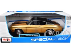 1971 Chevrolet Chevelle SS 454 Sport Gold Metallic with Black Top and Black Stripes 