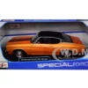 1971 Chevrolet Chevelle SS 454 Sport Metallic Orange Black Top Black Stripes 1/18 Diecast Model Car Maisto 31890