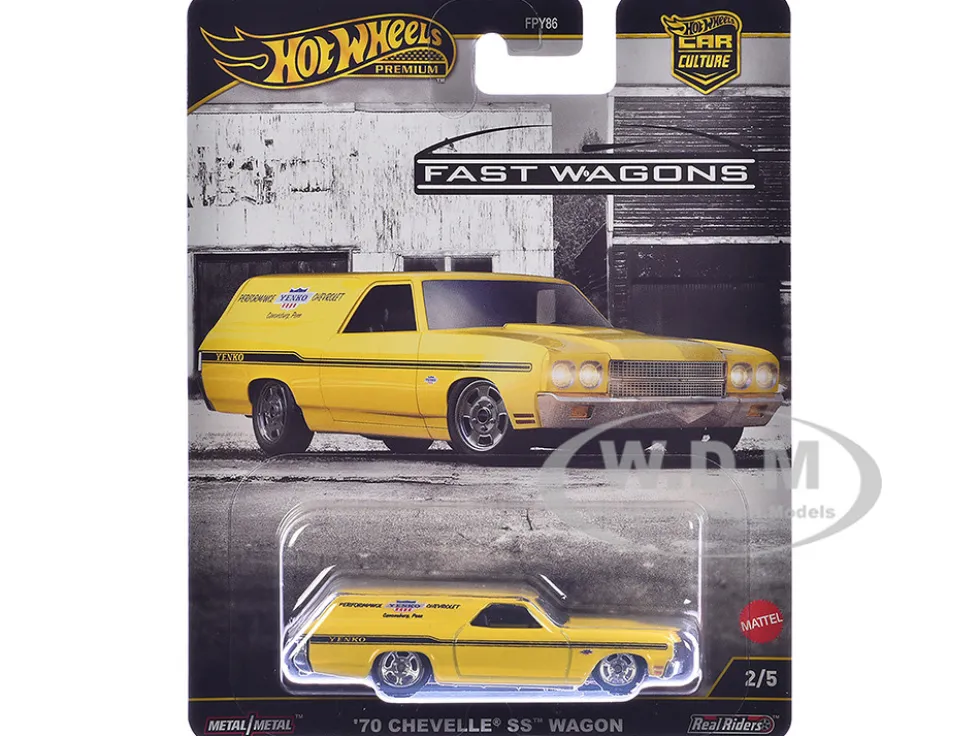 1970 Chevrolet Chevelle SS Wagon "Yenko" Yellow "Fast Wagons" Series Diecast Model Car by Hot Wheels