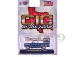 1977 Chevrolet Cheyenne 10 Pickup Truck Blue Metallic with White Top and Blue Interior Limited Edition to 7700 pieces Worldwide 1/64 Diecast Model Car by M2 Machines