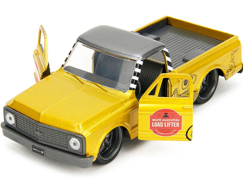 1972 Chevrolet Cheyenne Pickup Truck Gold Metallic with Gray Top "Wall-E" (2008) Movie "Hollywood Rides" Series 1/32 Diecast Model Car by Jada