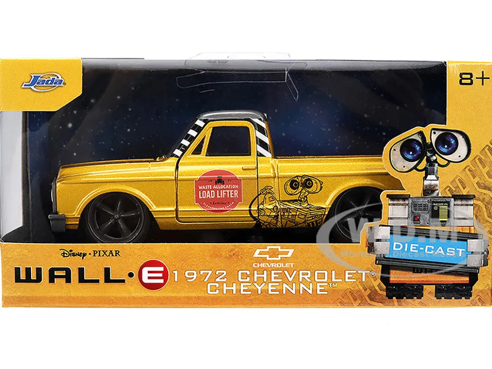 1972 Chevrolet Cheyenne Pickup Truck Gold Metallic with Gray Top "Wall-E" (2008) Movie "Hollywood Rides" Series 1/32 Diecast Model Car by Jada