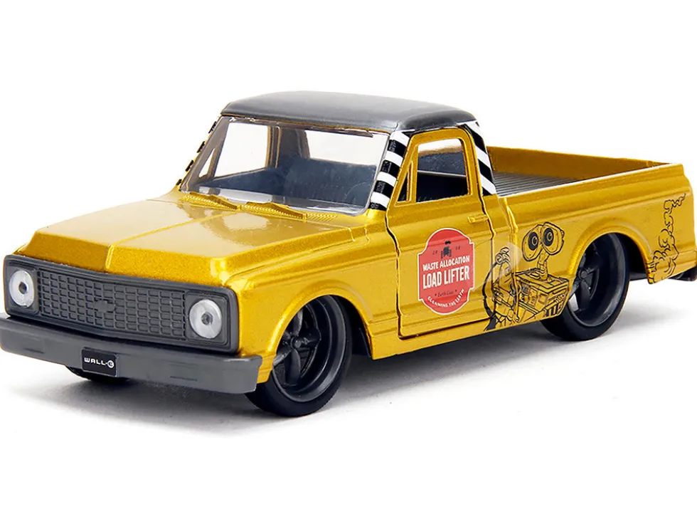 1972 Chevrolet Cheyenne Pickup Truck Gold Metallic with Gray Top "Wall-E" (2008) Movie "Hollywood Rides" Series 1/32 Diecast Model Car by Jada