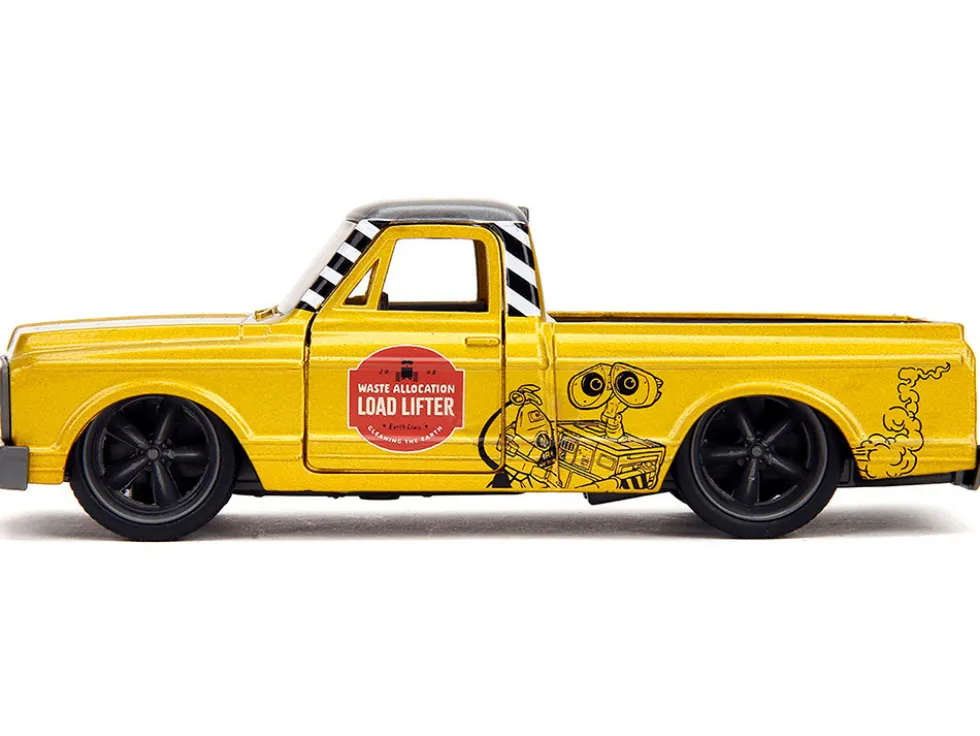 1972 Chevrolet Cheyenne Pickup Truck Gold Metallic with Gray Top "Wall-E" (2008) Movie "Hollywood Rides" Series 1/32 Diecast Model Car by Jada