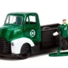 1952 Chevrolet COE Pickup Truck Green Metallic and Black and Green Lantern Diecast Figure DC Comics Hollywood Rides Series 1/32 Diecast Model Car Jada 33093