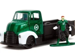 1952 Chevrolet COE Pickup Truck Green Metallic and Black and Green Lantern Diecast Figure DC Comics Hollywood Rides Series 1/32 Diecast Model Car Jada 33093