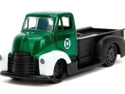 1952 Chevrolet COE Pickup Truck Green Metallic and Black and Green Lantern Diecast Figure DC Comics Hollywood Rides Series 1/32 Diecast Model Car Jada 33093
