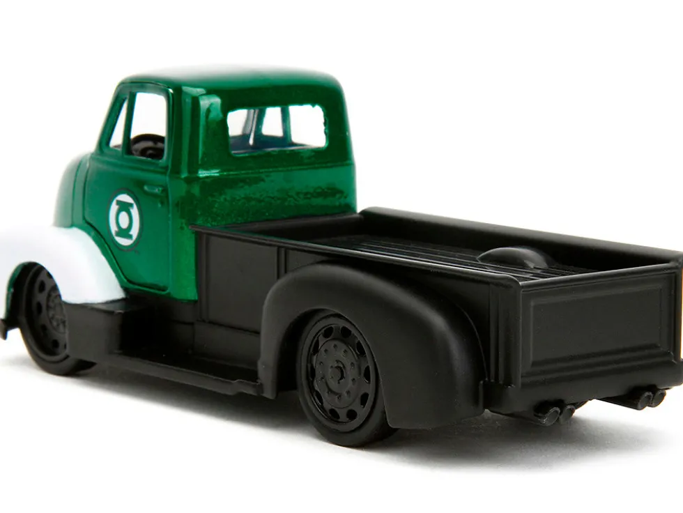 1952 Chevrolet COE Pickup Truck Green Metallic and Black and Green Lantern Diecast Figure DC Comics Hollywood Rides Series 1/32 Diecast Model Car Jada 33093