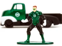 1952 Chevrolet COE Pickup Truck Green Metallic and Black and Green Lantern Diecast Figure DC Comics Hollywood Rides Series 1/32 Diecast Model Car Jada 33093