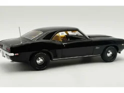 1969 Chevrolet COPO Camaro Tuxedo Black with Yellow Interior Limited Edition to 402 pieces Worldwide 1/18 Diecast Model Car by ACME
