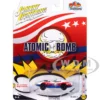 1969 Chevrolet Corvette "Atomic Bomb" White with Red and Blue Graphics "Stuntman Mike's Ride Along Racing" "Pop Culture" 2025 Release 1 1/64 Diecast Model Car by Johnny Lightning
