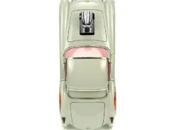 1957 Chevrolet Corvette Beige with Pink Interior with Bugs Bunny Figure Looney Tunes Hollywood Rides Series 1/24 Diecast Model Car Jada 32390