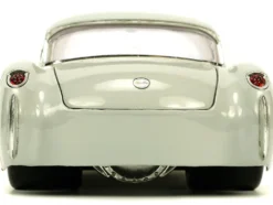 1957 Chevrolet Corvette Beige with Pink Interior with Bugs Bunny Figure Looney Tunes Hollywood Rides Series 1/24 Diecast Model Car Jada 32390