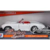 1967 Chevrolet Corvette C2 Convertible White with Red Interior Timeless Legends Series 1/24 Diecast Model Car Motormax 73224TL-W