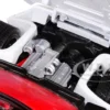 1986 Chevrolet Corvette C4 Convertible White with Red Interior "Timeless Legends" Series 1/24 Diecast Model Car by Motormax