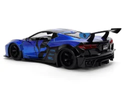 Chevrolet Corvette C8 "Liberty Walk" Candy Blue and Black "Hyper-Spec" Series 1/24 Diecast Model Car by Jada
