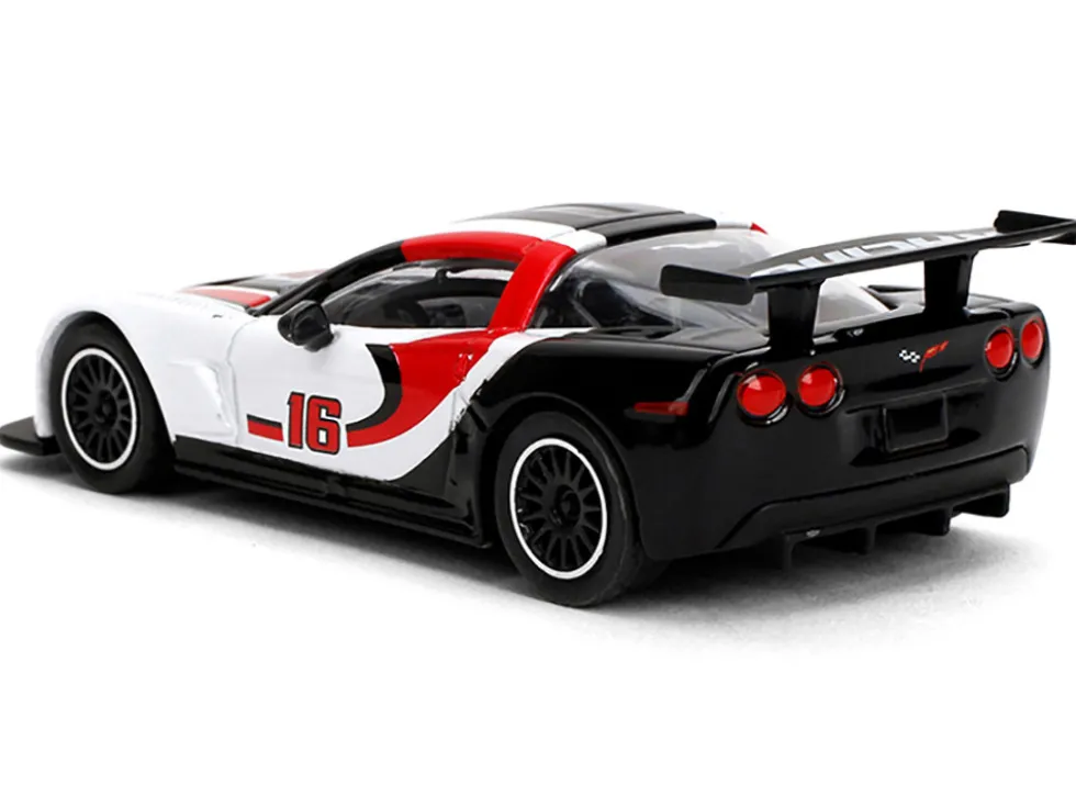 2005 Chevrolet Corvette C6R #16 White with Black and Red Graphics "Collection" Series 1/64 Diecast Model Car by Majorette