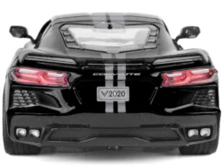 2020 Chevrolet Corvette C8 Stingray Black with Silver Stripes 