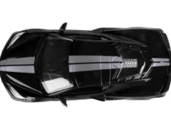 2020 Chevrolet Corvette C8 Stingray Black with Silver Stripes 
