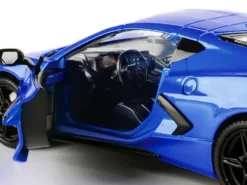 2020 Chevrolet Corvette C8 Stingray Blue Metallic Timeless Legends 1/24 Diecast Model Car Motormax 79360