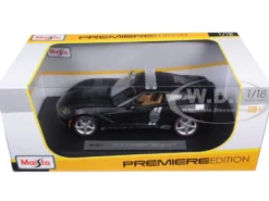 2014 Chevrolet Corvette C7 Stingray Police Matt Black 1/18 Diecast Model Car Maisto 36212
