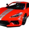 2020 Chevrolet Corvette C8 Stingray Red Silver Racing Stripes Timeless Legends 1/24 Diecast Model Car Motormax 79360