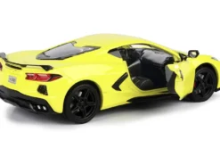 2020 Chevrolet Corvette C8 Stingray Yellow Timeless Legends 1/24 Diecast Model Car Motormax 79360