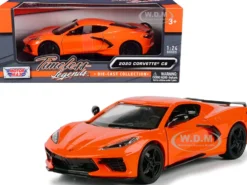 2020 Chevrolet Corvette C8 Stingray Orange Timeless Legends 1/24 Diecast Model Car Motormax 79360