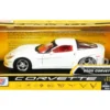 2005 Chevrolet Corvette C6 White Red Interior History of Corvette Series 1/24 Diecast Model Car Motormax 73270