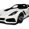 2019 Chevrolet Corvette C7 ZR1 Arctic White with Carbon Top 1/18 Model Car Autoart 71270