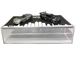 2025 Chevrolet Corvette C8 ZR1 Black with Blue Stripes with Raw Casting Dual Pack