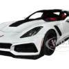 2019 Chevrolet Corvette C7 ZR1 Ceramic Matrix Gray Metallic with Carbon Top 1/18 Model Car Autoart 71277