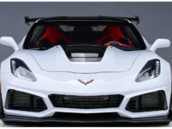 2019 Chevrolet Corvette C7 ZR1 Ceramic Matrix Gray Metallic with Carbon Top 1/18 Model Car Autoart 71277