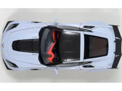 2019 Chevrolet Corvette C7 ZR1 Ceramic Matrix Gray Metallic with Carbon Top 1/18 Model Car Autoart 71277