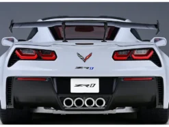 2019 Chevrolet Corvette C7 ZR1 Ceramic Matrix Gray Metallic with Carbon Top 1/18 Model Car Autoart 71277
