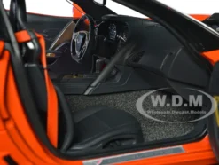 2019 Chevrolet Corvette C7 ZR1 Sebring Orange Tintcoat with Carbon Top 1/18 Model Car Autoart 71279