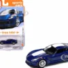 2018 Chevrolet Corvette Grand Sport Admiral Blue with White Stripe "Sports Cars" Series 1/64 Diecast Model Car by Auto World