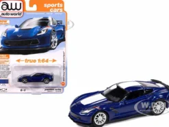 2018 Chevrolet Corvette Grand Sport Admiral Blue with White Stripe 