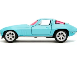 1966 Chevrolet Corvette Light Blue with Pink Tinted Windows Pink Slips Series 1/32 Diecast Model Car Jada 34852