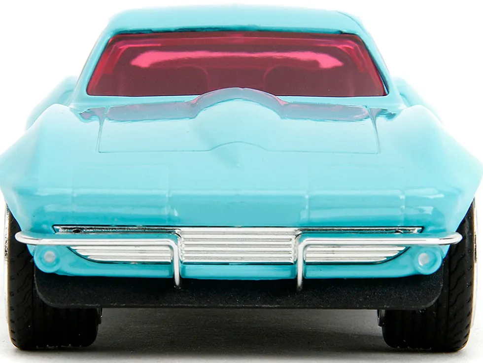 1966 Chevrolet Corvette Light Blue with Pink Tinted Windows Pink Slips Series 1/32 Diecast Model Car Jada 34852