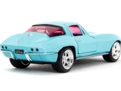 1966 Chevrolet Corvette Light Blue with Pink Tinted Windows Pink Slips Series 1/32 Diecast Model Car Jada 34852