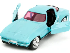 1966 Chevrolet Corvette Light Blue with Pink Tinted Windows Pink Slips Series 1/32 Diecast Model Car Jada 34852