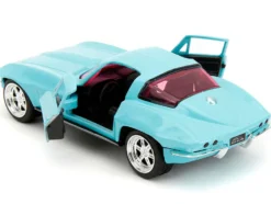 1966 Chevrolet Corvette Light Blue with Pink Tinted Windows Pink Slips Series 1/32 Diecast Model Car Jada 34852