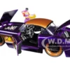 1957 Chevrolet Corvette Purple Batgirl Diecast Figure DC Comics Bombshells Series 1/24 Diecast Model Car Jada 30457