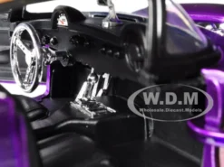1957 Chevrolet Corvette Purple Batgirl Diecast Figure DC Comics Bombshells Series 1/24 Diecast Model Car Jada 30457