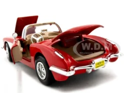 1959 Chevrolet Corvette Red 1/24 Diecast Model Car Motormax 73216