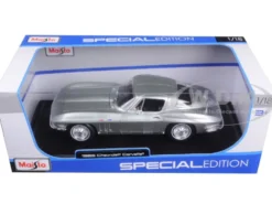 1965 Chevrolet Corvette Silver 1/18 Diecast Model Car Maisto 31640