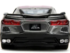 2020 Chevrolet Corvette Stingray Gray Metallic with Pink Carbon Hood and Top Pink Slips Series 1/24 Diecast Model Car Jada 34848