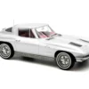 1963 Chevrolet Corvette Sting Ray Sebring Silver Metallic with Red Interior 1/18 Diecast Model Car by Norev