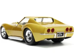 1969 Chevrolet Corvette Stingray ZL-1 Gold Metallic with Black Stripe Bigtime Muscle Series 1/24 Diecast Model Car Jada 33863